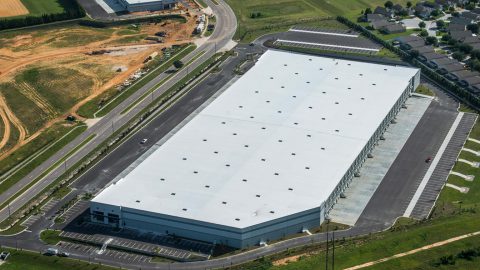 Arial view of large commercial building